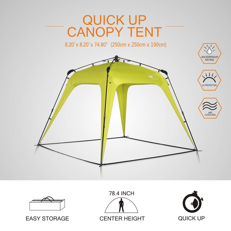 8.2'x8.2' Pop Up Canopy, 2023 Upgraded Outdoor Canopy, Portable Folding