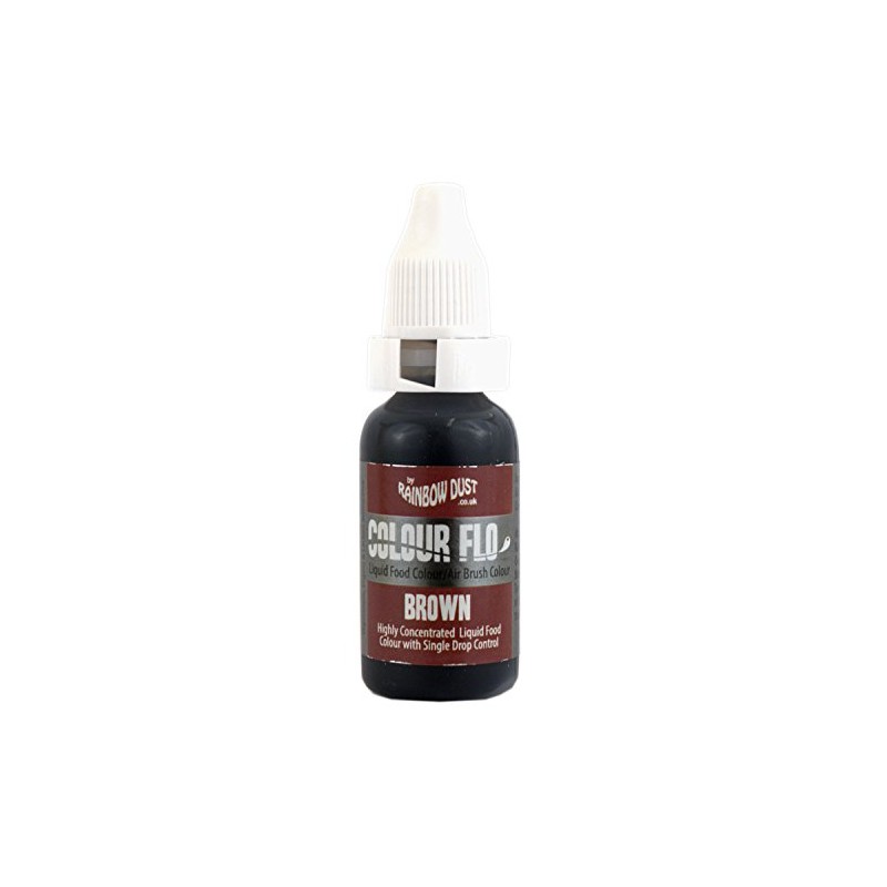 Rainbow Dust ColourFlo Airbrush Ready Food Colouring - Brown
