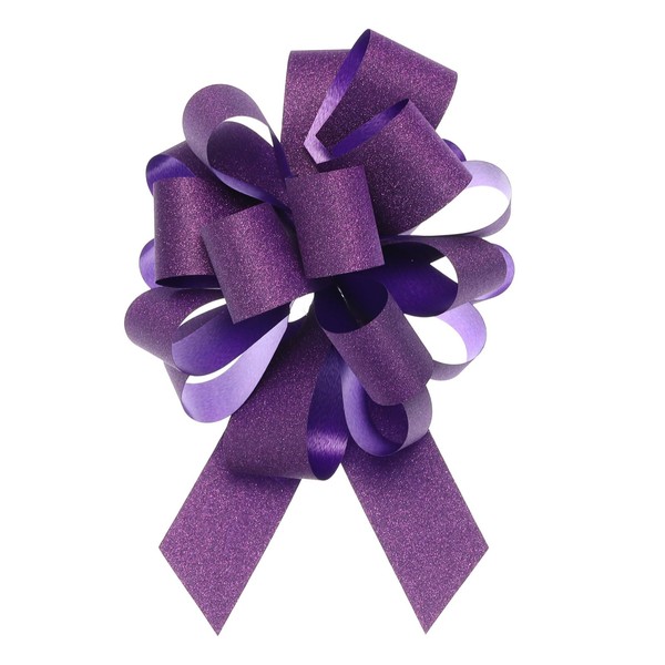 MECCANIXITY 20pcs 8" Glitter Car Large Pull Bow Gift Wrapping
