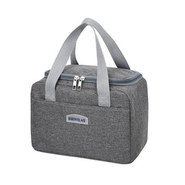 Insulated Lunch Bag Tote Bag for Women Wide Open Insulated Cooler Bag Water-Resistant Thermal Leak-Proof Lunch Organizer for Men Girls Outdoor Picnic Work (GreySquare)