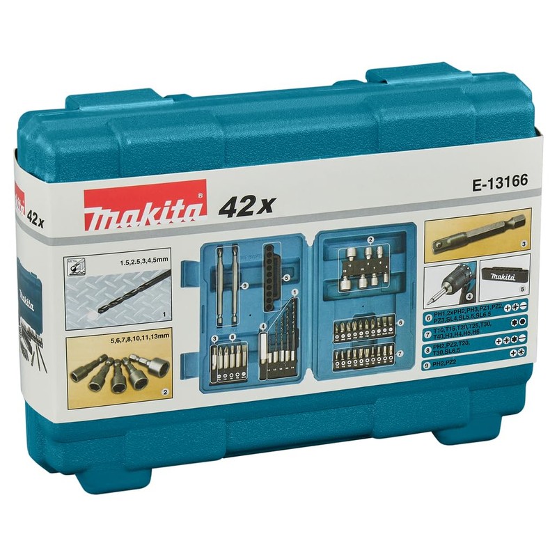 Makita E-13166 Drill Bit Set 42 Pieces