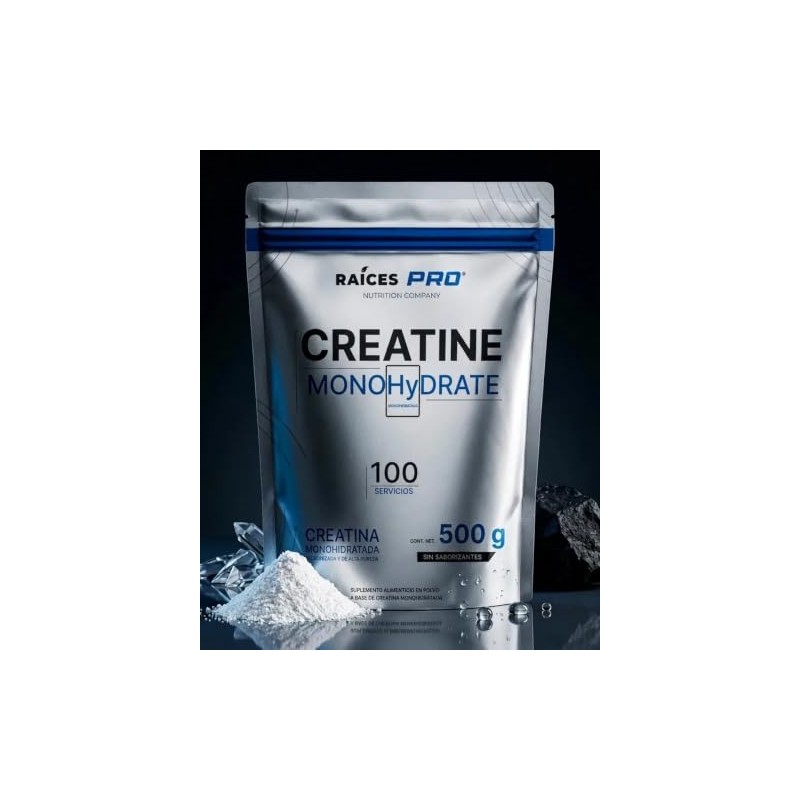 Creatina Monohidratada 500gr Raíces Pro 100 Servicios