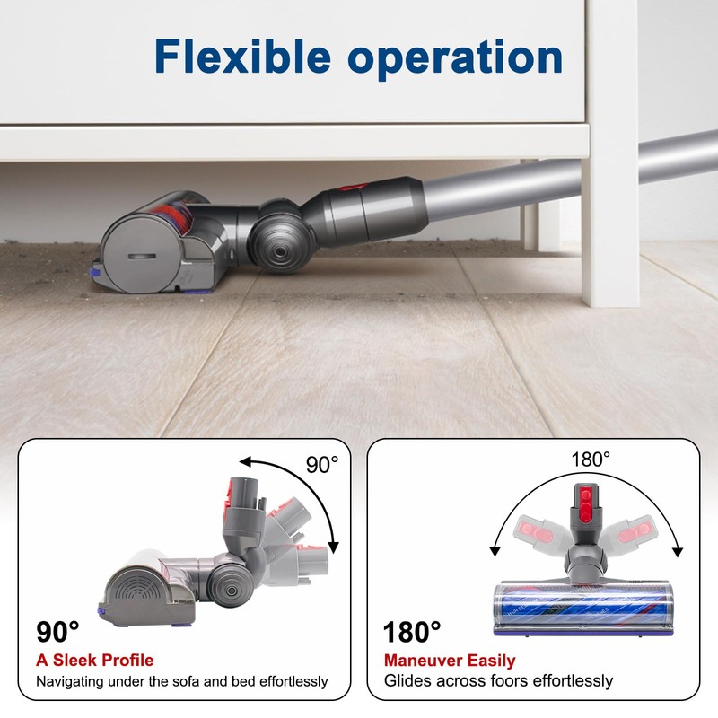 Upgraded Anti-Tangle Quick-Release Motorhead Cleaner for Dyson V7 V8 V10