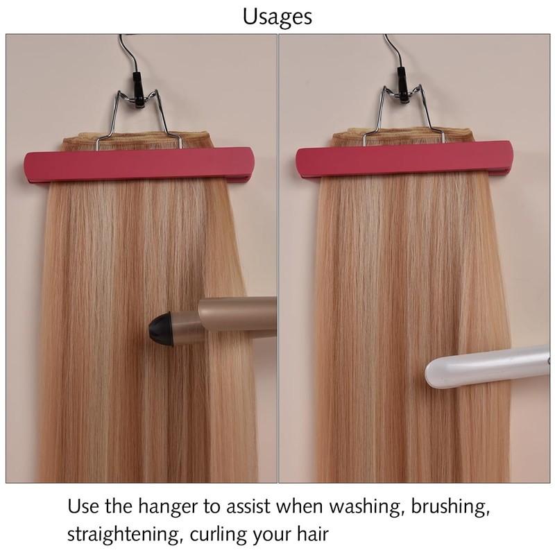 Yamel Hair Extensions Hanger with Storage Bag 2 Pieces Blue