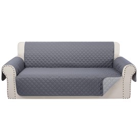 Luxshare Home Reversible Sofa Covers Couch Cover Furniture Protector for 3 Cushion Couch Sofa(Sofa,Dark Grey/Light Grey)
