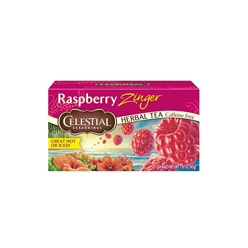 Celestial Seasonings Raspberry Zinger Tea, 20 ct