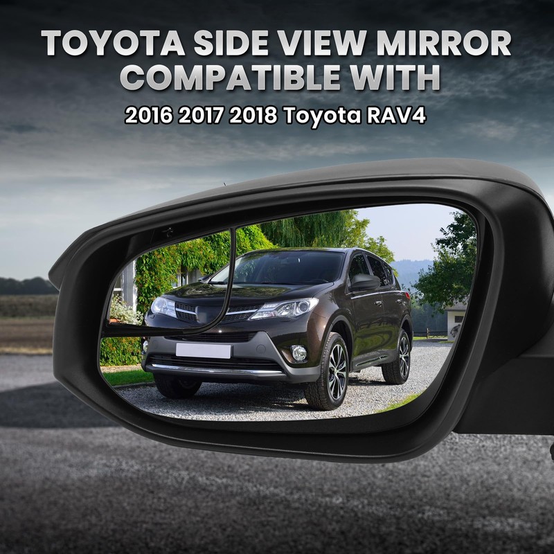 Left Driver Side Mirror Compatible with Toyota RAV4 2016 2017