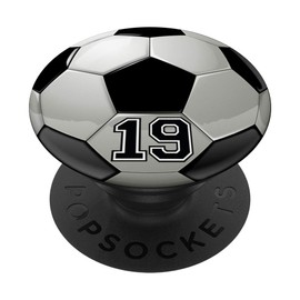 Soccer Player Number No 19 Football Ball Pop Socket