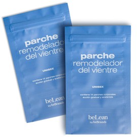 beLean - Parche corporal por 28 unidades para Combatir la Retención de Líquidos, marca beBrands, | Pack con 28 Parches Corporales de acción gradual y sostenida | Ayudan a moldear el vientre
