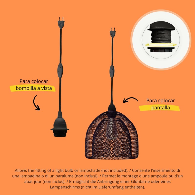 HALOTEC Power Cable with Lamp Holder and Switch 3 m
