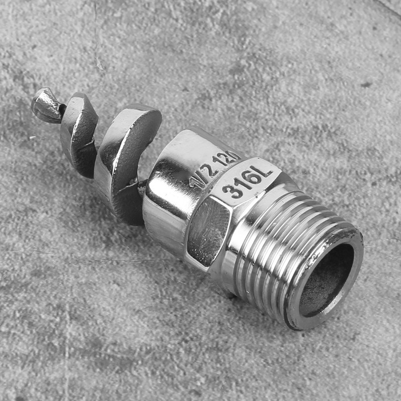 Spiral Nozzle SPJT 316L Stainless Steel Male Thread Anti‑Clogging Watering