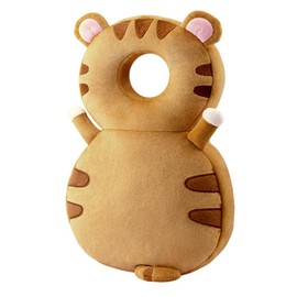 Aitakatta Baby Head Protector Backpack, Adjustable Backpack Toddlers Head Safety Pad Cushion, Baby Head Back Protection Safety Pads for Walking Crawling, for Age 5-24 Months(Tiger,1P)