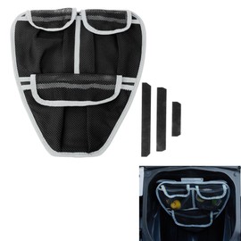 BAKAFOH Front Trunk Organizer Frunk Tool Bag for Can Am Spyder F3 F3-L F3-S F3-T 2015+ Models - Removable 3 Mesh Pockets Storage Accessories(Gray Piping)