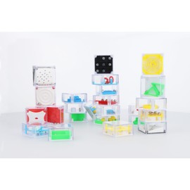Henbrandt 3 x Maze Puzzle Blocks 3D Puzzle Box 5.3cm Kids Brain Teasers Labyrinth Fidget Toys Party Bag Favours Loot Bag Fillers Lucky Dip Favours Stocking Fillers for Boys and Girls