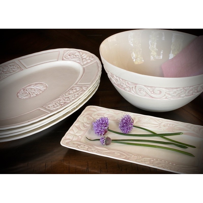 Carmel Ceramica Serving Platter, Cream