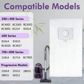 LeadCon 12 Pack 53292 Type Q/C HEPA Replacement Canister Vacuum Bag Compatible with Kenmore 600 400 200 700 800 Series Vacuum Bags 81615 81214 81414 81714 21814 BC3005 BC2005 BC7005