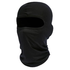 Luxelife 2PC Balaclava Ski Face Mask, Motorcycle Cycling Neck Warmer for Helmet, UV Protector Scarf for Men/Women Black