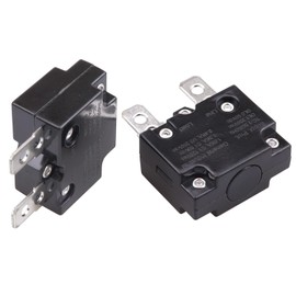 RKURCK 2Pcs Thermal Circuit Breaker 15Amp Thermal Overload Protector L2 Series 125-250V AC 50V DC Automatic Reset Relay Fuse Thermal Switch Circuit Breaker Current Overload Protector