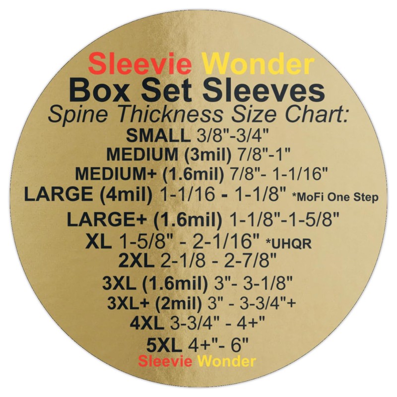 5 Box Set Outer Sleeves - Large No Flap -