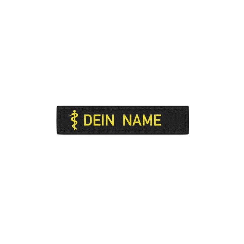 Copytec #38408 Patch Name Plate Black Askulap Stick Doctor Emergency