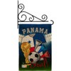 Ornament Collection GS192104-DB-03 World Cup Panama Soccer Burlap Interests Sports