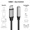 deleyCON USB-C to 3.5 mm Audio Aluminium Adapter - DAC