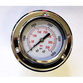 PG 5000-PM - 2-1/2'' 5000 PSI Panel Mount Pressure Gauge 1/4'' NPT