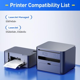 W9008MC Black Toner Cartridge 1-Pack with Chip High Yield Replacement for HP W9008MC Toner Compatible with HP Laserjet MFP E52645dn E52645c Managed E50145dn Printer Ink Copier Scanner（23,000 Pages）