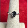 Natural Creations sterling silver stackable ring Size 8 Black Tourmaline
