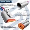 6Pack 4-Pin Waterproof DT Connectors with 16AWG Wires & Heat