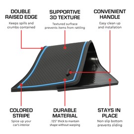 CupHolderHero fits Nissan Altima Accessories 2019-2022 Premium Custom Interior Anti Dust Center Console Organizer Tray with Liner Mats, 3-pc Set (Blue Trim)