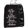 Primitives by Kathy Decorative Kitchen Towel, 28" x 28", Black