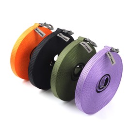 Wolfone Long Line Dog Lead Strong Nylon Training Lead for Dogs 4 Reflective Wire Recall Dog Lead with Soft Padded Handle for Outdoor Exercise 5m Purple