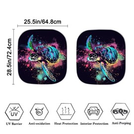 Horeset Novelty Sea Turtle Car Front Windshield Sun Shade for Vans Truck Sedans Aesthetic Windshield Shade Harmful UV and Heat Rays Protection Window Shades Cover Sun Visor Shield
