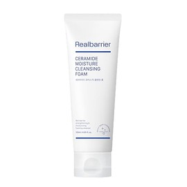 Real Barrier Ceramide Moisture Cleansing Foam 120ml, 4.05 Fl Oz, Hydrating, Makeup Removal, All-in-One Deep Cleanser with Hyaluronic Acid and Rich Creamy Foam for Sensitive Skin, Korean Skincare