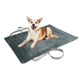 Kritter Planet Reversible Waterproof Dog Bed Pad for Camping Travel, Portable Car Seat Pet Cushion Mat with Handles for Small Medium Dogs Cats, Indoor and Outdoor Use