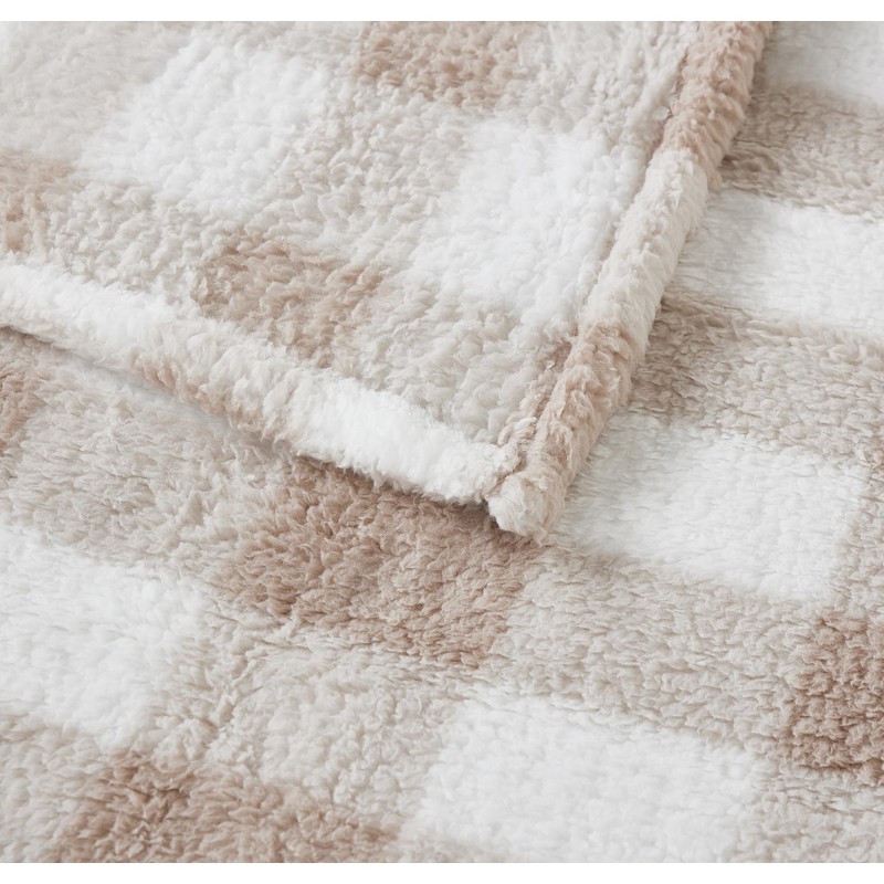 Home Beyond & HB design - Plaid Sherpa Throw Blanket