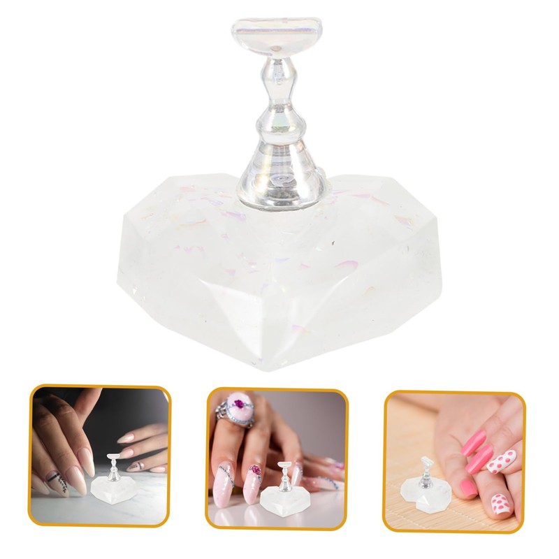 FOMIYES Essential Nail Tools Acrylic Nails Practice Stand Love Base