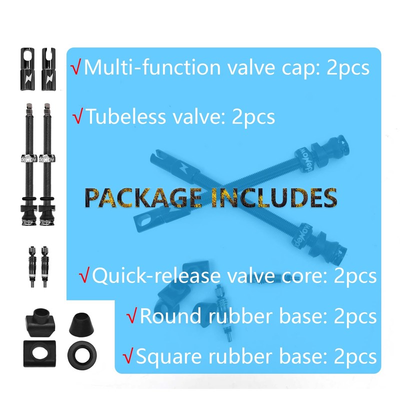 Ridenow Tubeless Valve Stems, Presta Valves 45/65/85mm for MTB &