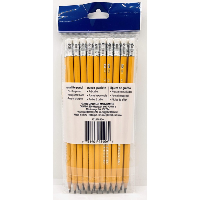 STAEDTLER 20 HB #2 Graphite Pencils/Crayons Graphite, 20 pc/pz