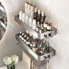 VOLPONE Stainless Steel Wall Mounted Bathroom Shelves - 2-Tier Floating