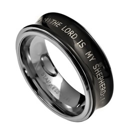 K24 Psalm 23 The Lord is My Shepherd Scripture Verse Spinner Ring Bible Christian (14)