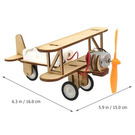 SAFIGLE 2pcs Goodie Bag Rc Airplanes for Adults Wooden Aeroplane Dc Motors Kit Stem Airplane Building Kit Model Plane Kids Wooden Puzzles Decorative Model Toy Accessories Self Made Student