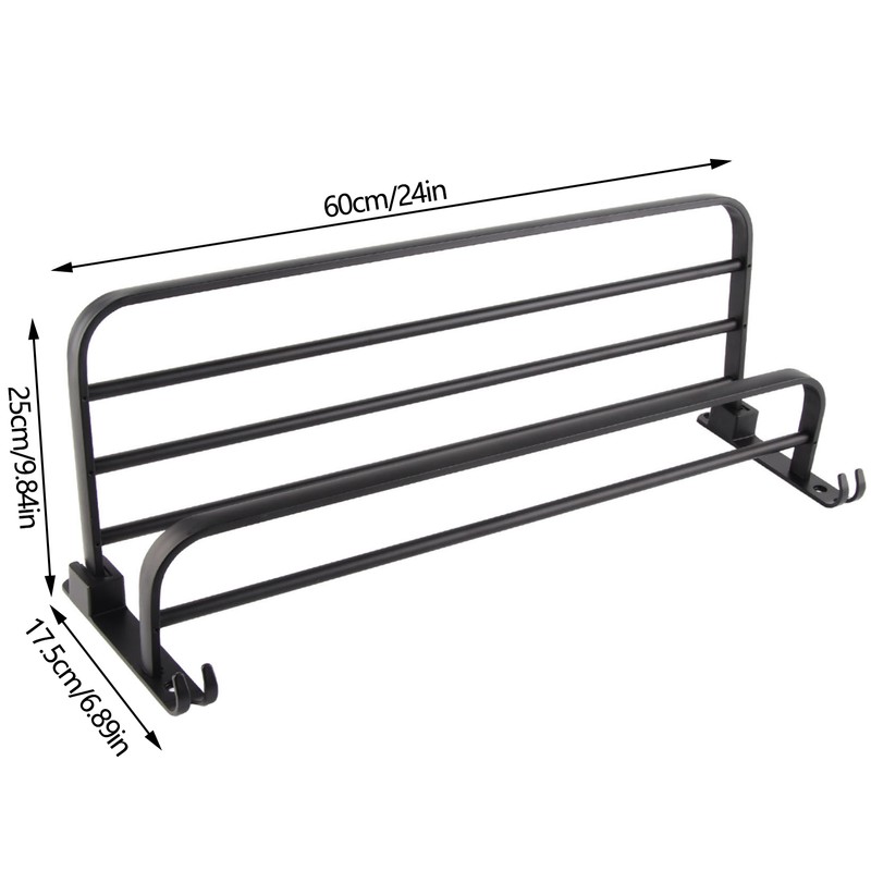 Household Bathroom Toilet Wall Mounted Folding Towel Rack Space Aluminum
