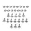 Unifizz 28PCS Stainless Steel Chrome-Capped Bumper Bolts and Nuts Kit