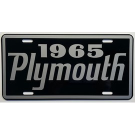 1965 65 Plymouth Metal License Plate Tag 6X12 Fits Plymouth Chrysler Fury Belvedere Barracuda Satellite Valiant Cross Ram Classic Custom Car Hot Rod Show Garage Man Cave Bar Retro Novelty Gift