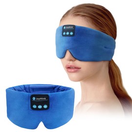Joythink Sleep Headphones Bluetooth Headband Sleeping Eye Mask Soft Wireless Sleep Headphones for Women Men Speaker, Bluetooth Earbuds for Side Sleeper Travel Meditation Music Mask Cool Unique Gifts