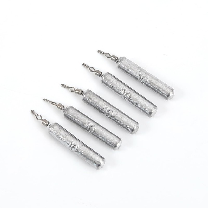 MEISO Fishing Weights Sinker 25pcs, Cylindrical Fishing Weights Fishing Sinker