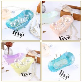 KyeeaDIY 2pcs Tub Shaped Soap Dish Silicone Resin Molds for Epoxy Resin Soap Holder Mold Storage Box Resin Molds for Jewelry Making Beauty Egg Holder Casting Mould