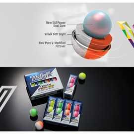 Volvik New Crystal Combi Dual Color Golf Balls 1 Dozen Bundle with Genuine Italian Real Solid Leather Belts (Black and White), Unisex